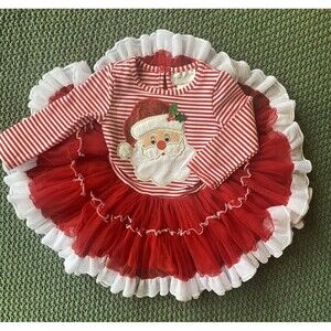 Emily Rose Girls Size 18 Mos Holiday Christmas Santa Tutu Dress